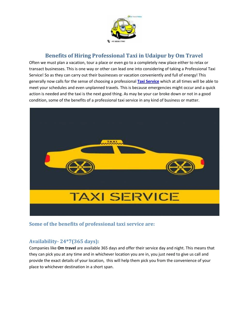 benefits of hiring professional taxi in udaipur