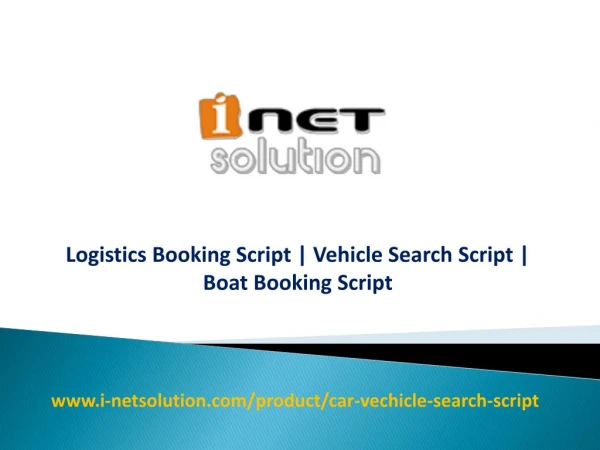Logistics Booking Script | Vehicle Search Script