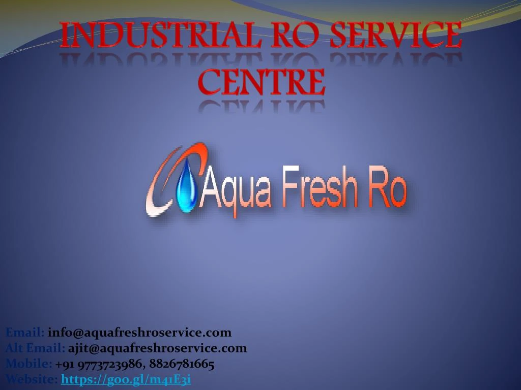 industrial ro service centre