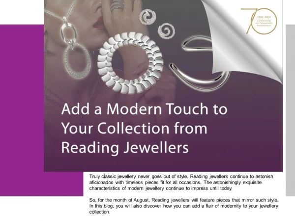 Add a Modern Touch to Your Collection from Reading Jewellers