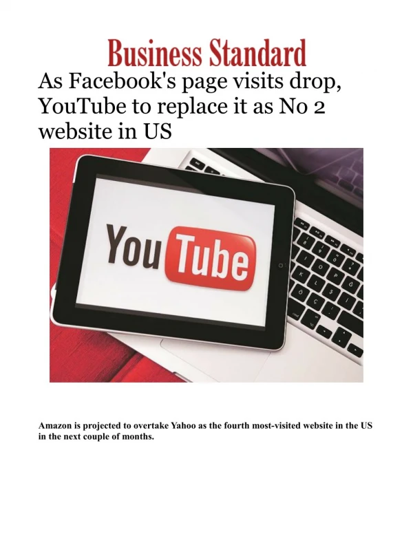 As Facebook's page visits drop, YouTube to replace it as No 2 website in US 