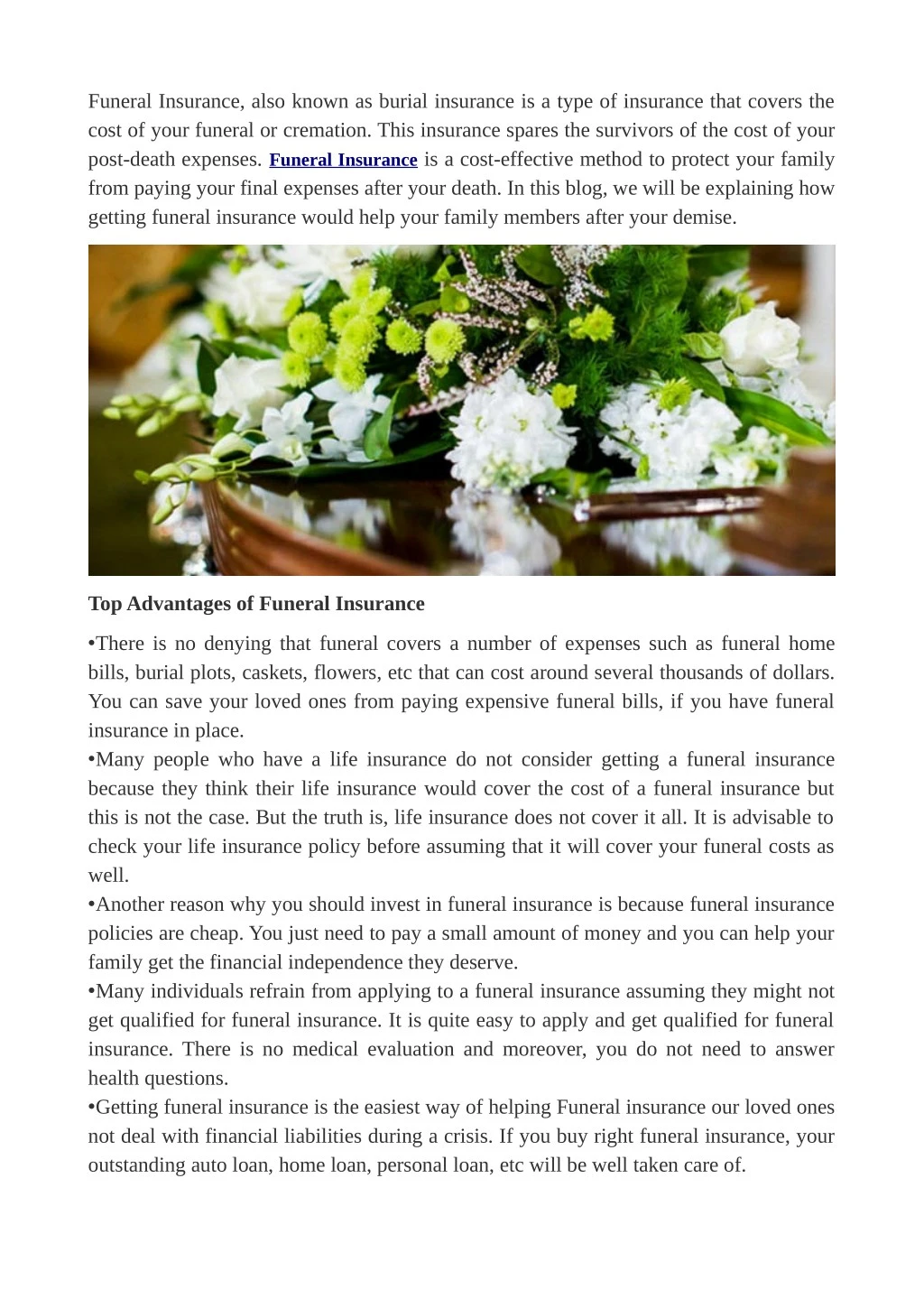 funeral insurance also known as burial insurance