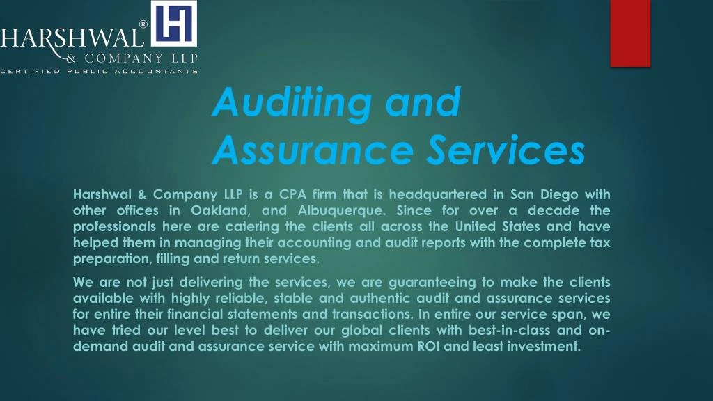 auditing and assurance services