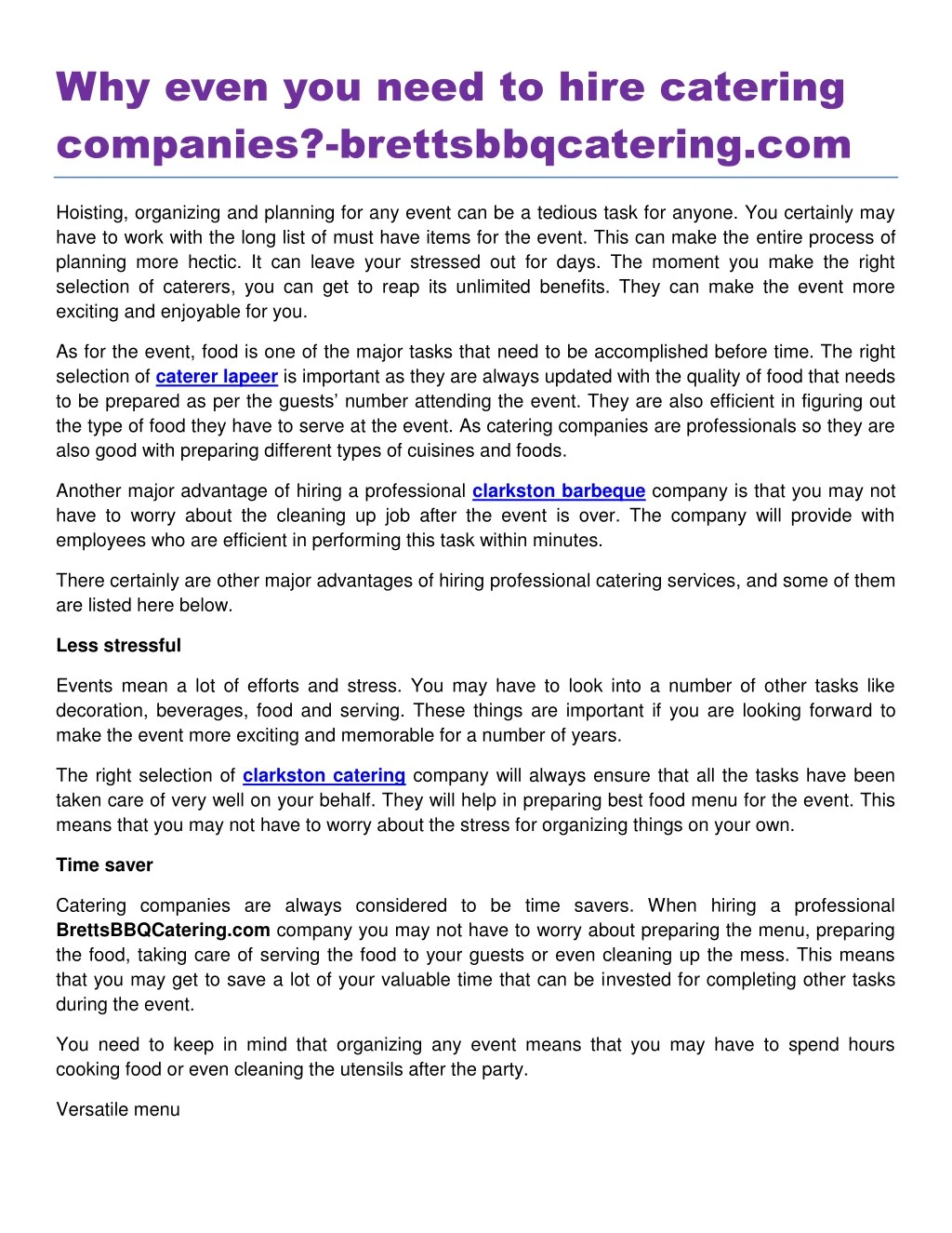 why even you need to hire catering companies