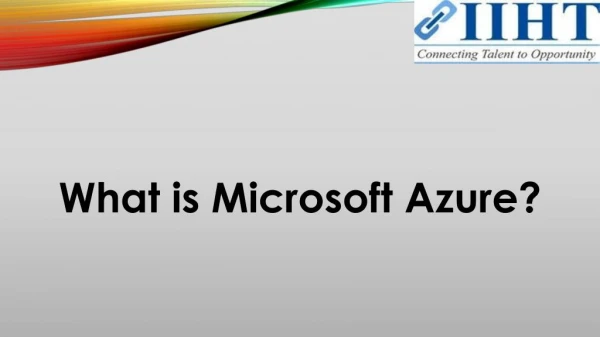 Microsoft azure certification | Azure Courses | IIHT