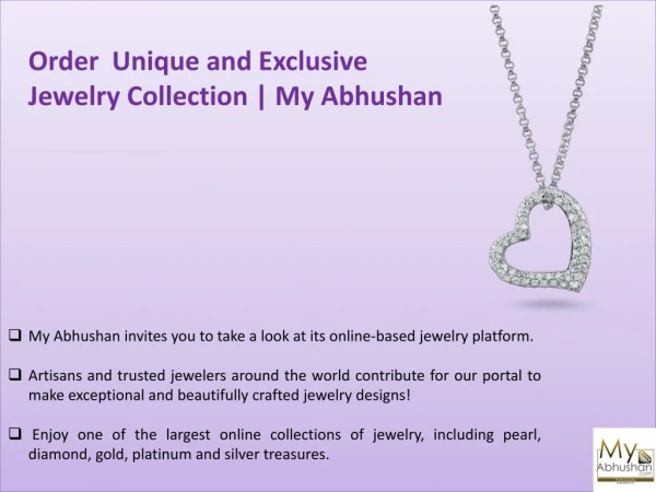 Shop Now Online Jewelry at Affordable Prices | Latest collections at My Abhushan