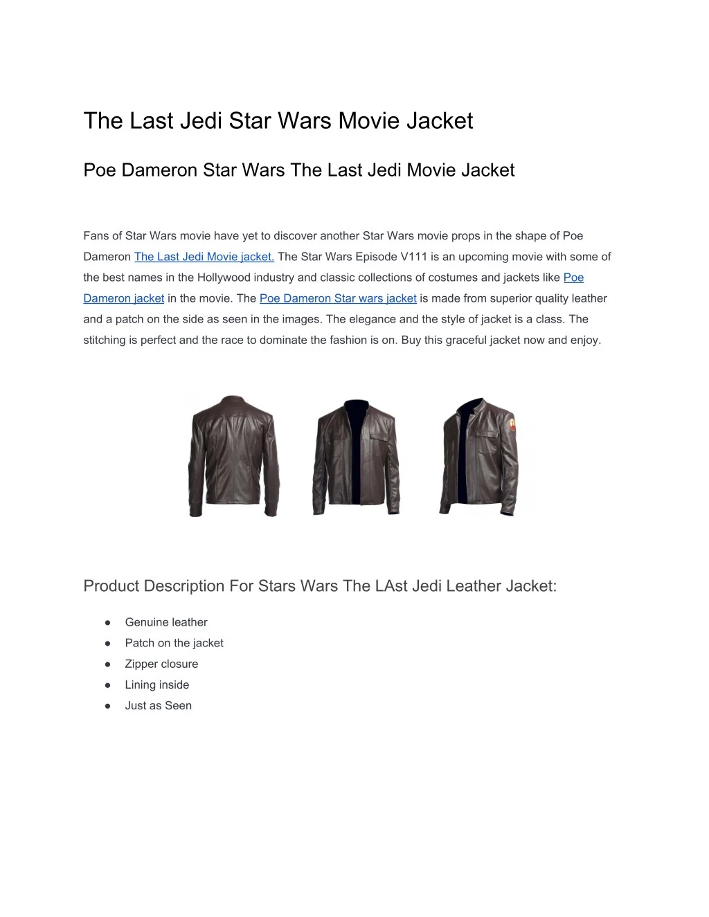 the last jedi star wars movie jacket