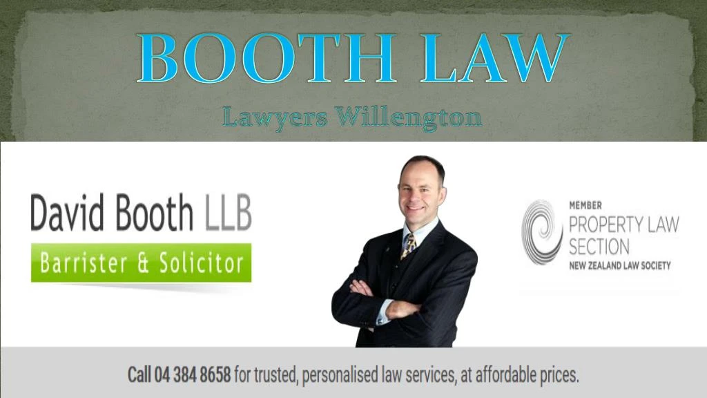 booth law lawyers willengton