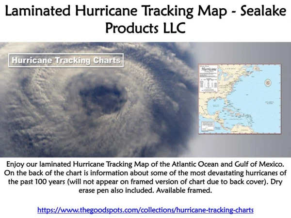 Laminated Hurricane Tracking Map - Sealake Products LLC