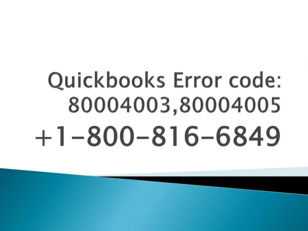 Fix Error Codes 80004005, 80004003 - QuickBooks Condense Data
