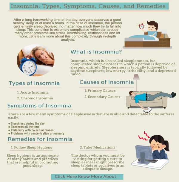 Insomnia: Types, Symptoms, Causes, and Remedies
