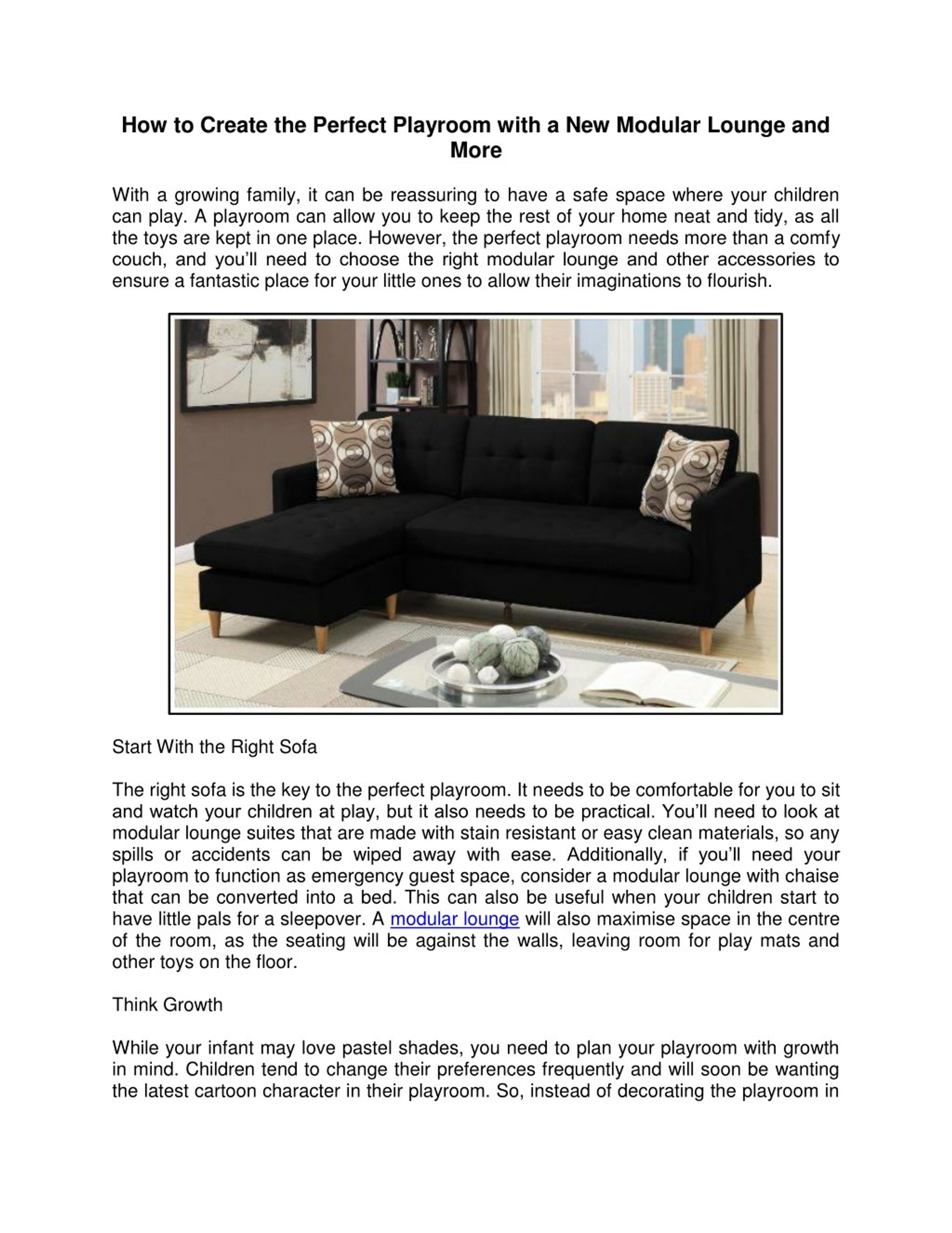 PPT - How to Create the Perfect Playroom with a New Modular Lounge and ...