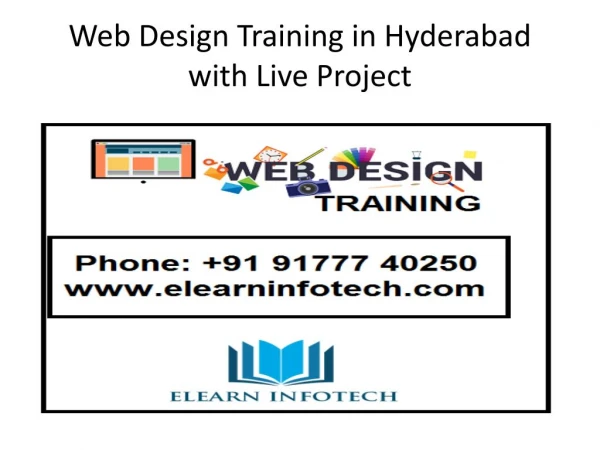 Web Design Training in Hyderabad with Live Project