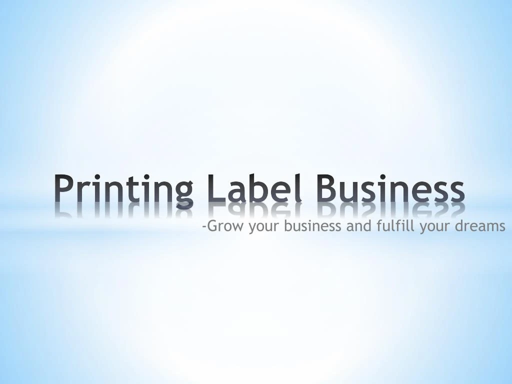 printing label business