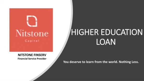 Educational loan for MS and B Schools