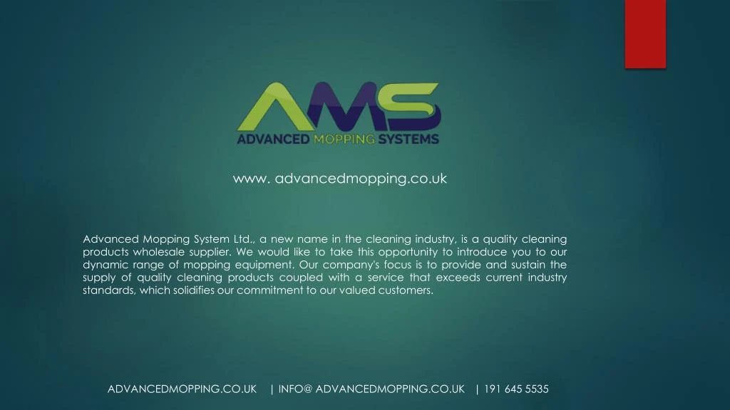 advancedmopping co uk info@ advancedmopping co uk 191 645 5535