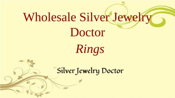Leading Wholesale Sterling Silver Ring Manufacturer