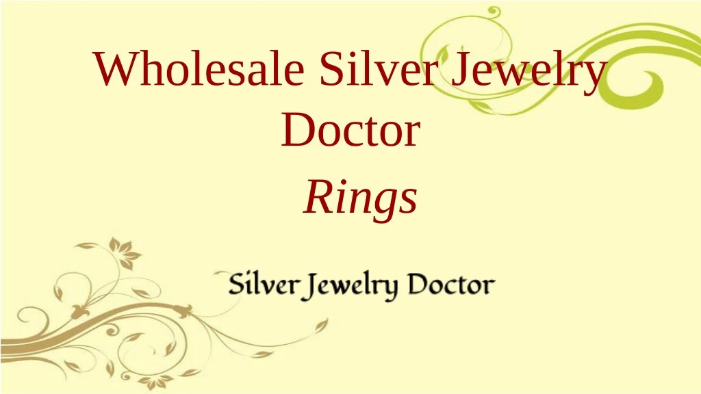 wholesale silver jewelry doctor rings
