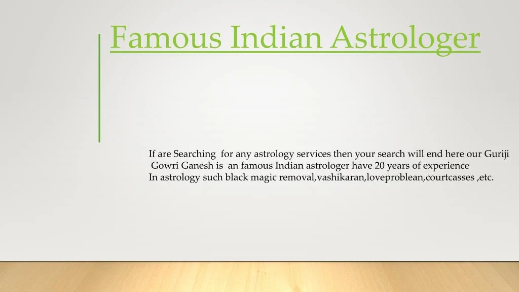 famous indian astrologer