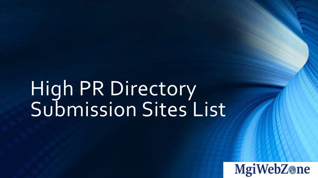 high pr directory submission sites list