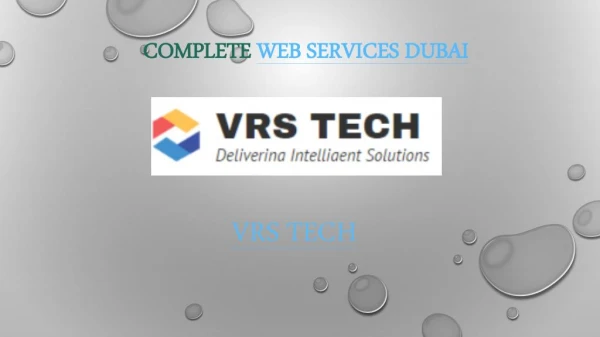 web development services in dubai UAE - VRS Tech - 971567029840