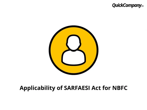Applicability of SARFAESI Act for NBFC