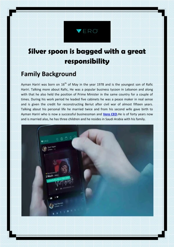 Silver Spoon is Bagged With A Great Responsibility