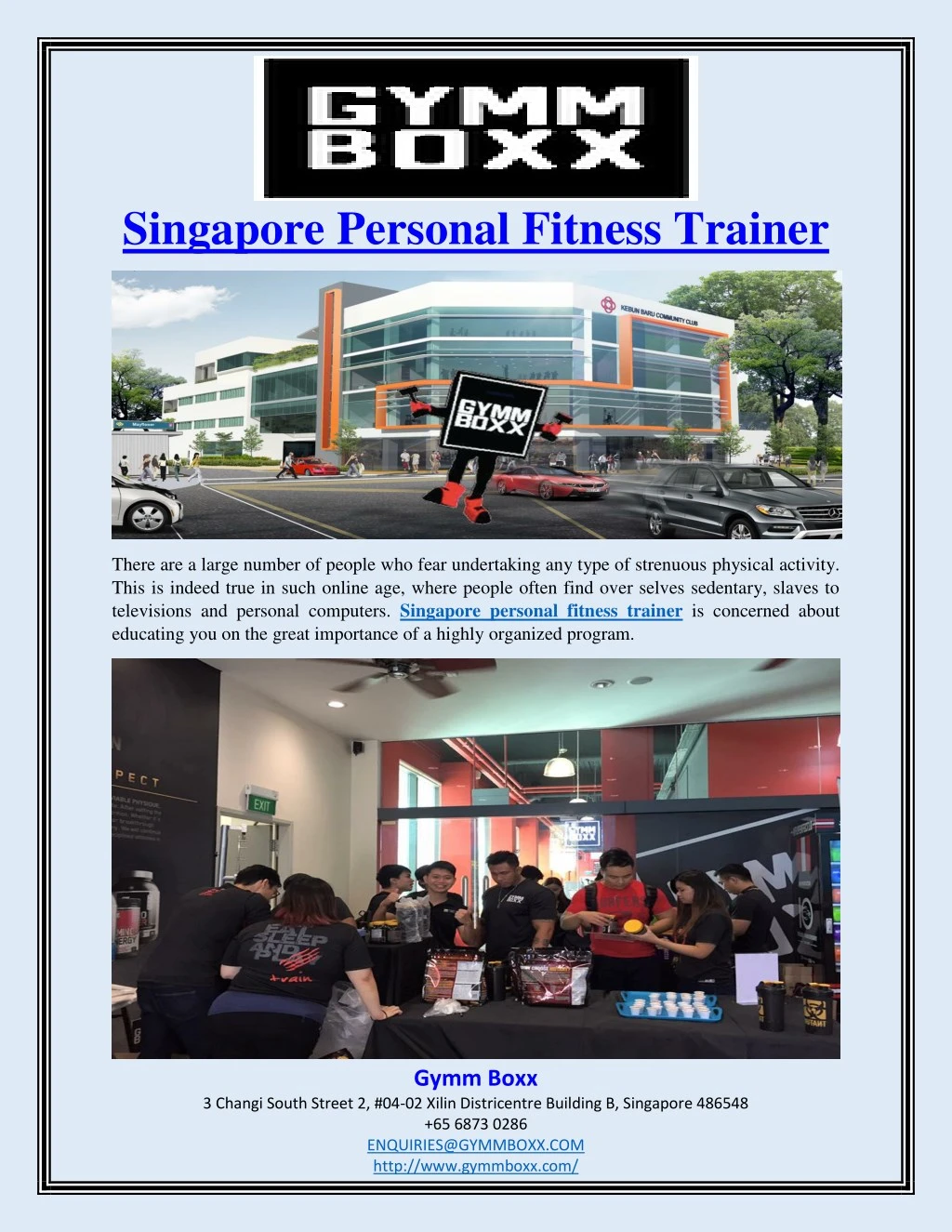 singapore personal fitness trainer