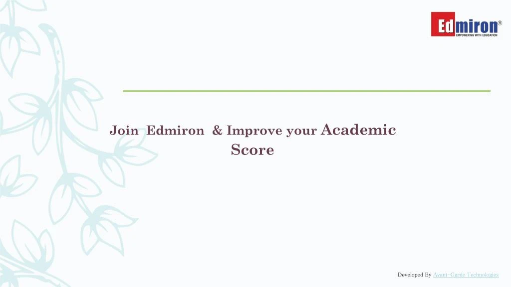 join edmiron improve your academic score