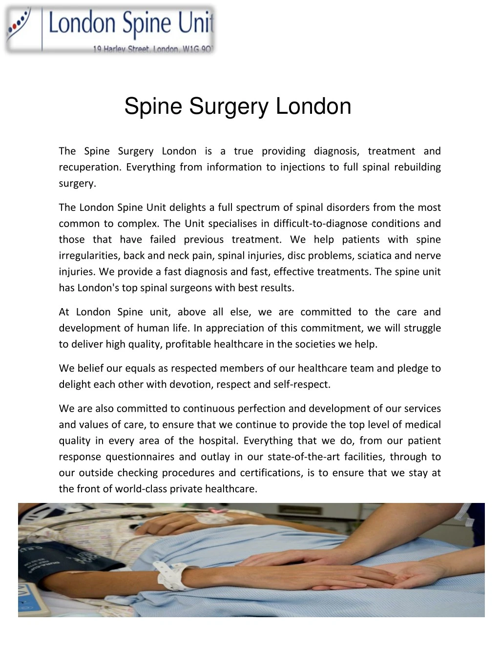 spine surgery london