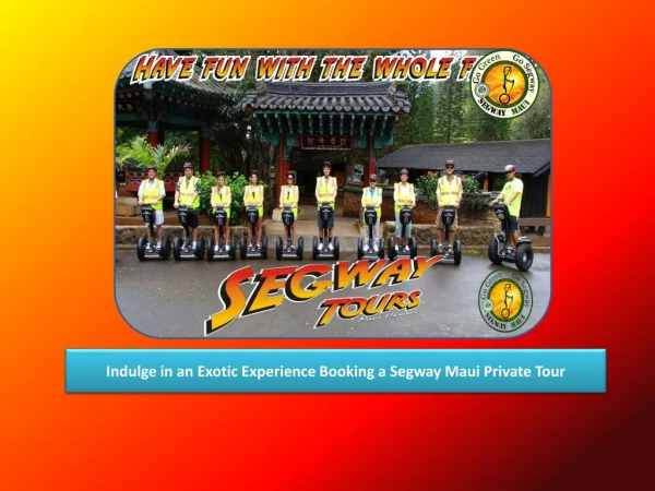 Indulge in an Exotic Experience Booking a Segway Maui Private Tour