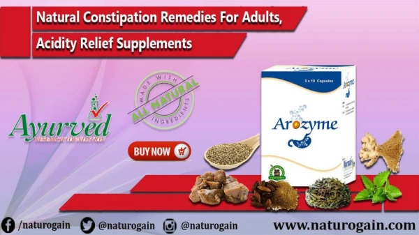 Natural Constipation Remedies for Adults, Acidity Relief Supplements