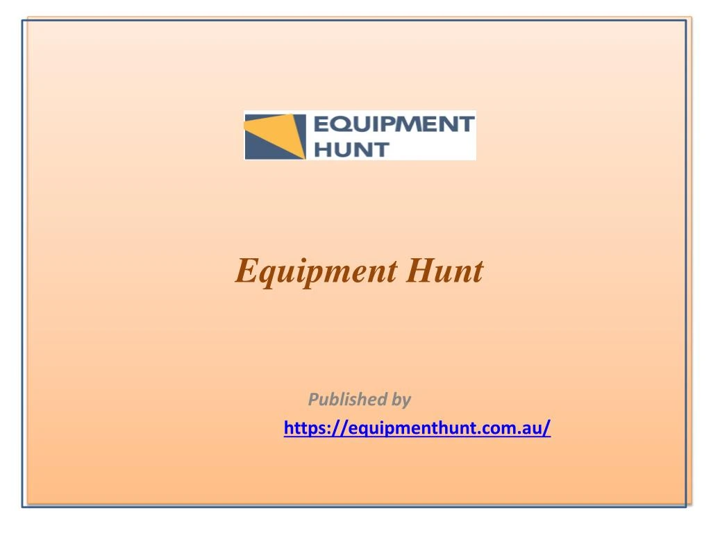 equipment hunt published by https equipmenthunt com au