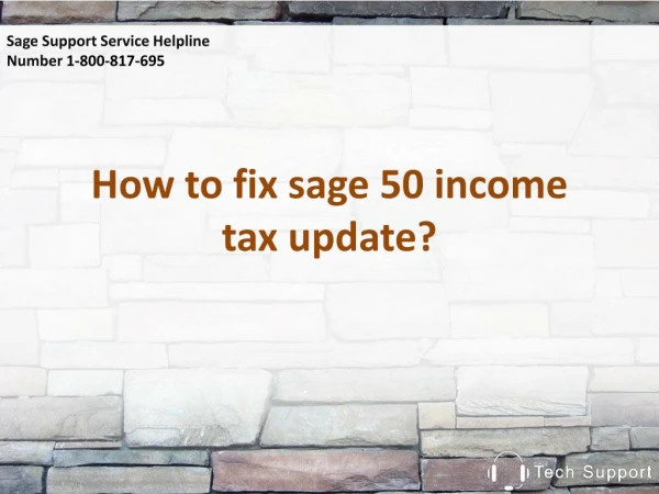 How to manually fix sage 50 income tax update?