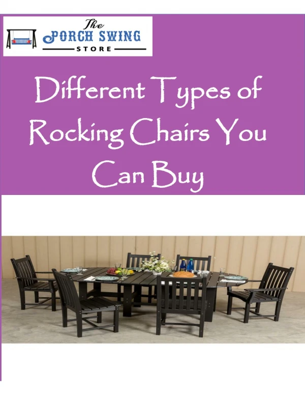 3 Different Types of Rocking Chairs You Can Buy