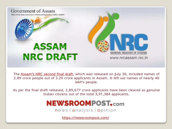 Assamâ€™s NRC Final Draft: National Register for Citizens | NewsroomPost