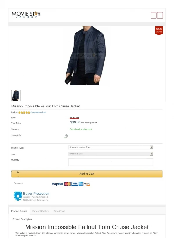 Mission Impossible Fallout Tom Cruise Jacket