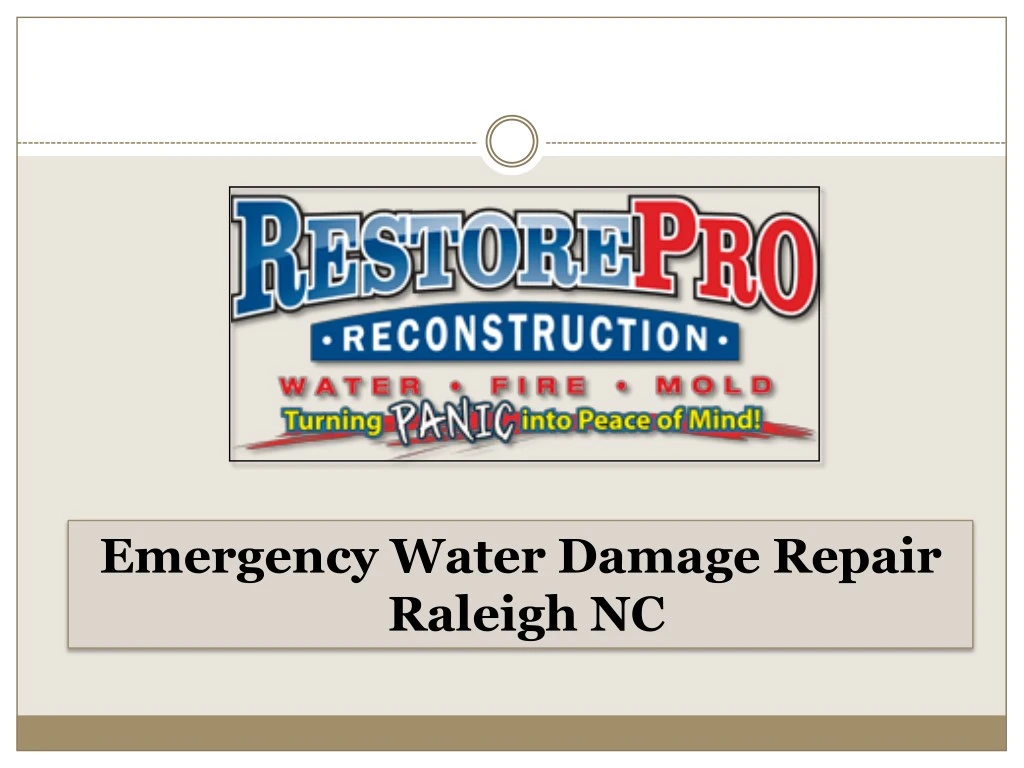 emergency water damage repair raleigh nc