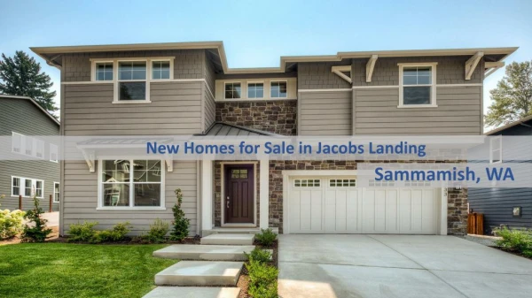 New Homes for Sale in Jacobs Landing, WA - Quadrant Homes