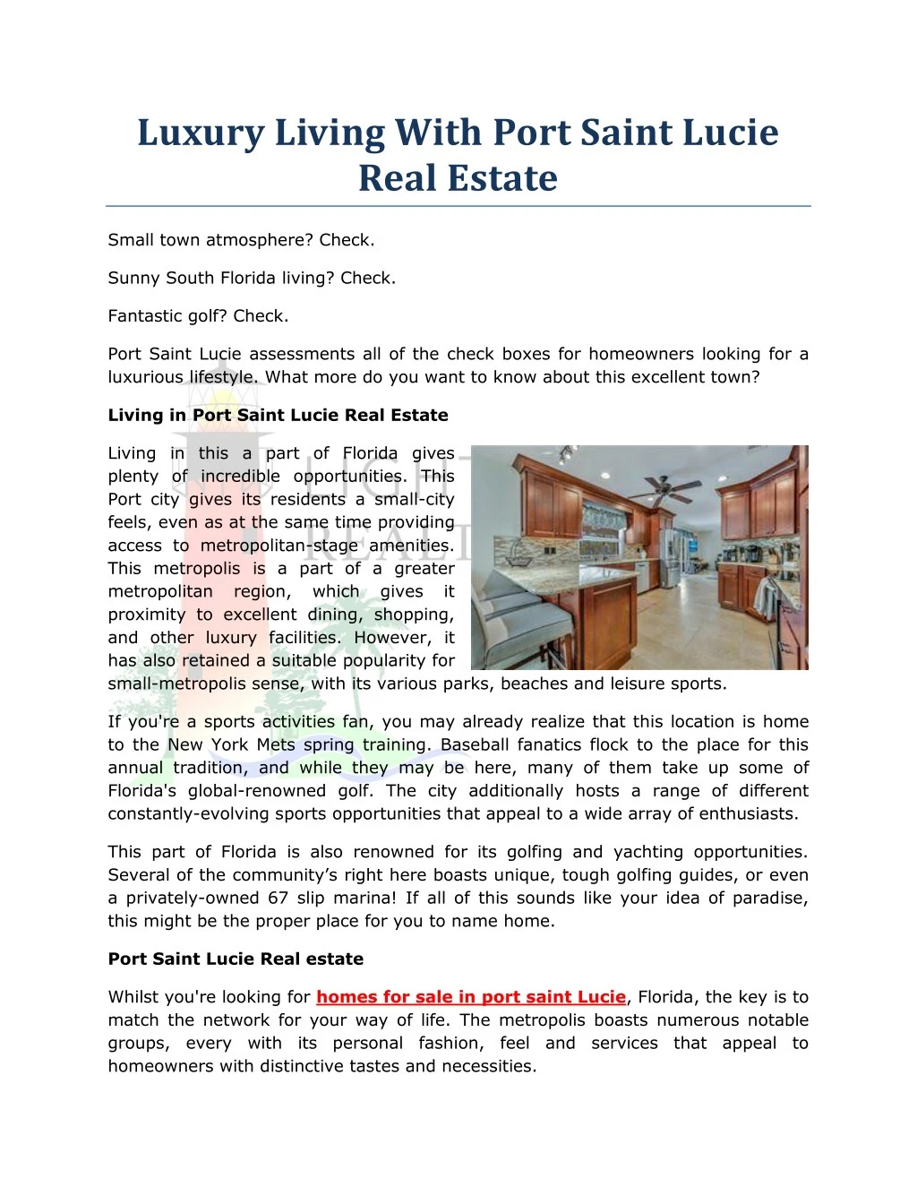 luxury living with port saint lucie real estate