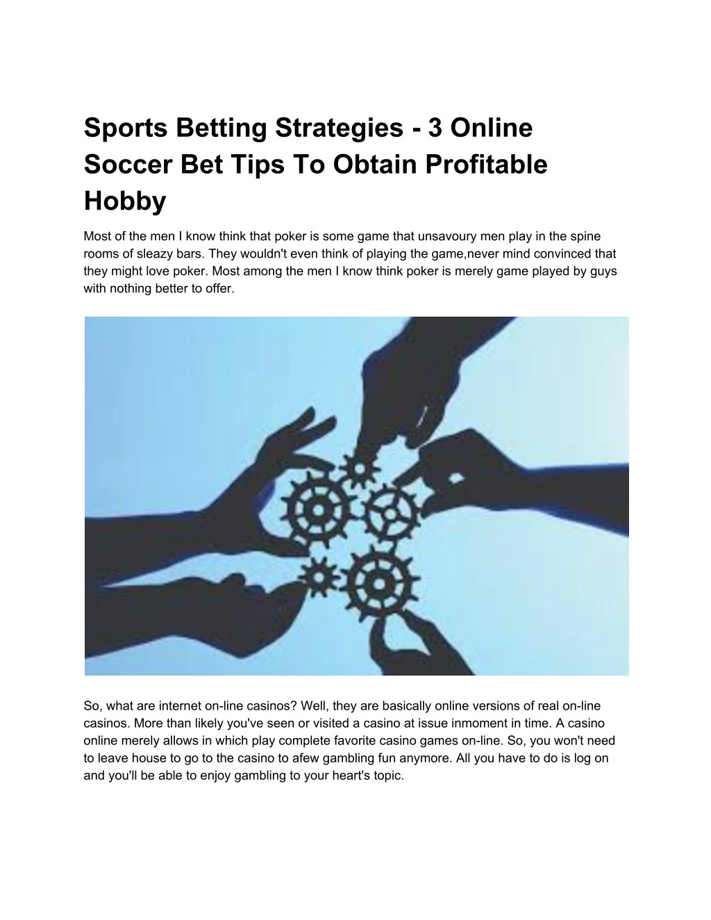 sports betting strategies 3 online soccer