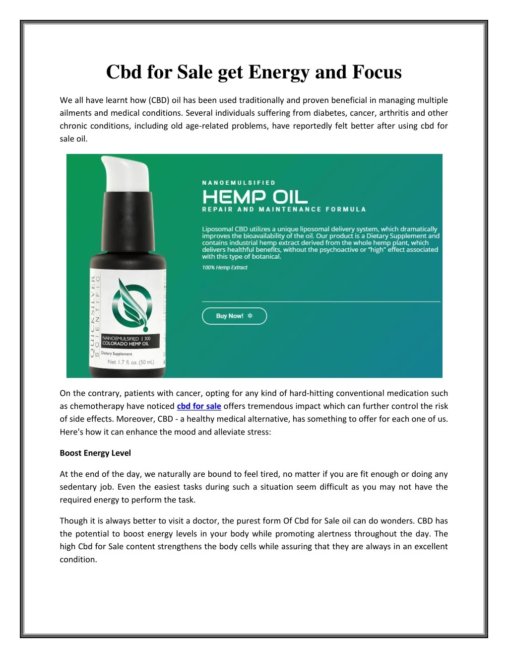 cbd for sale get energy and focus