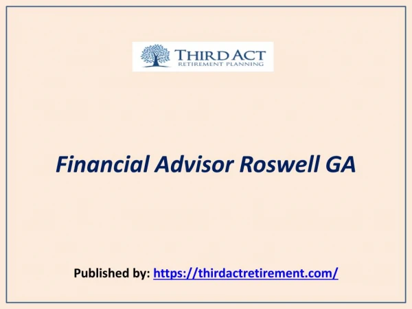 Financial Advisor Roswell GA
