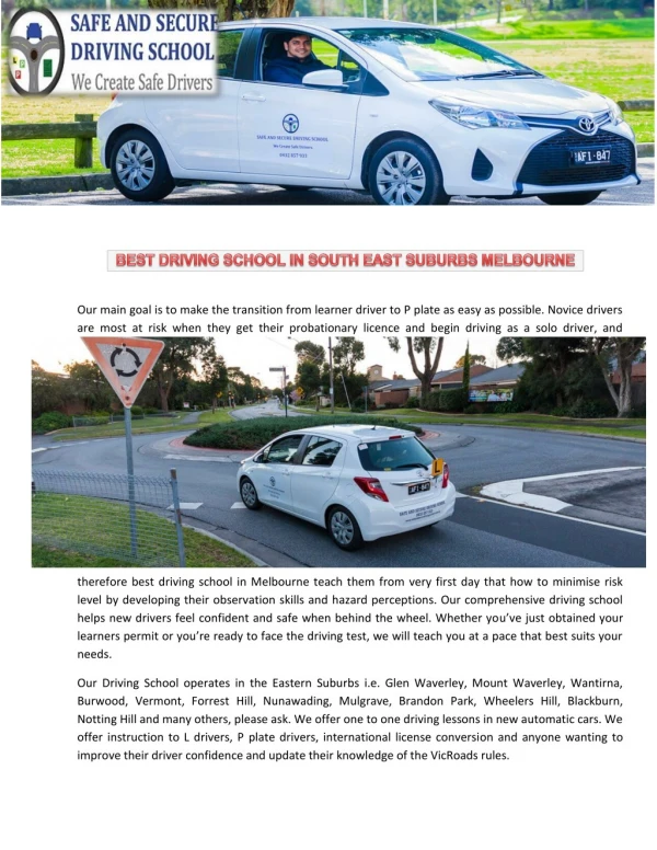 Best driving School Melbourne