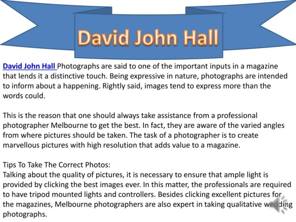 David john Hall || David john Hall Photographer