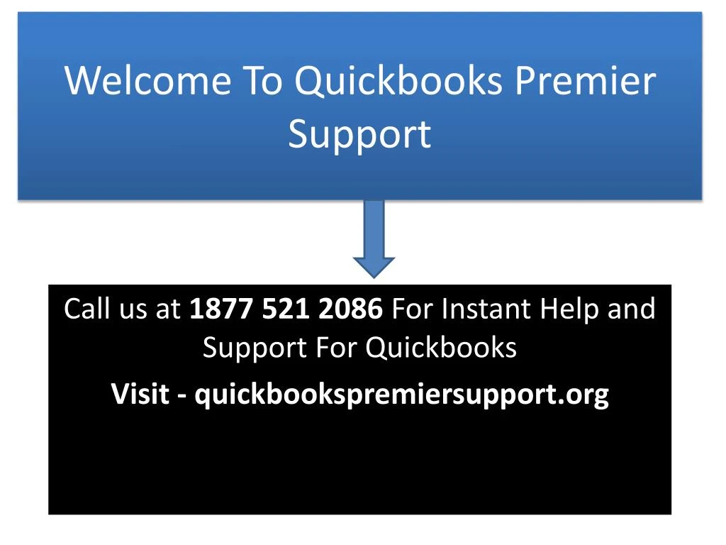 welcome to q uickbooks premier support