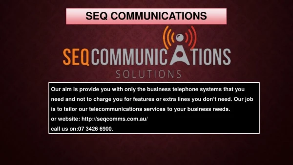 Business Phone Systems - Seqcomms