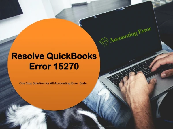 What is QuickBooks Error 15270 & How to Fix