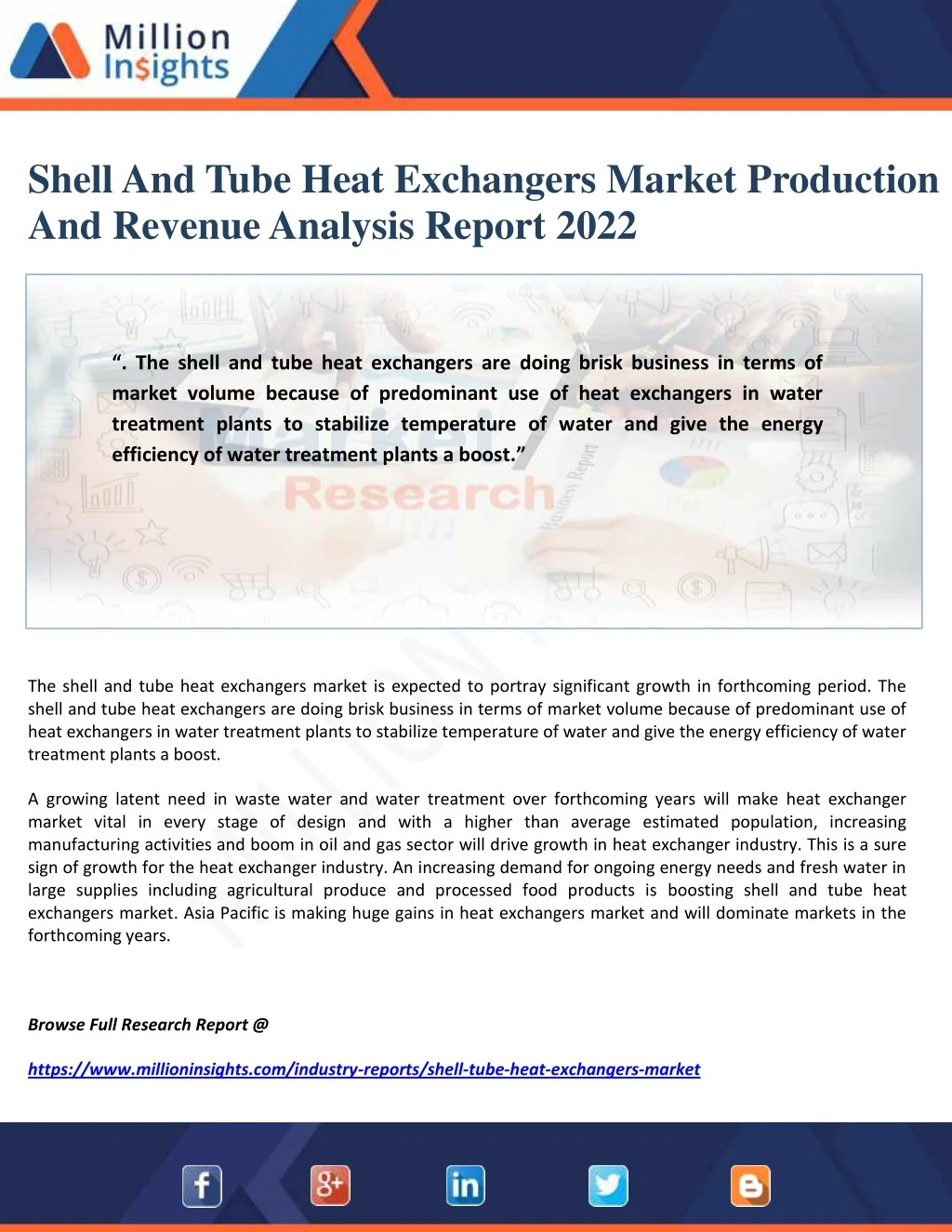 shell and tube heat exchangers market production