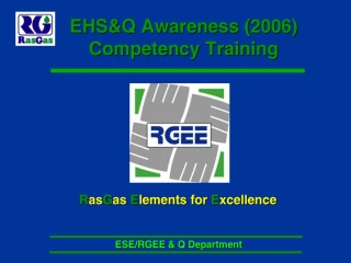 EHSQ Awareness 2006 Competency Training - slide 1